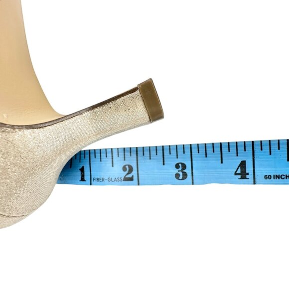 Nina Gerri-Fy Taupe Reflective Heeled Sandals Strappy Rhinestone 10M Formal - Picture 6 of 11